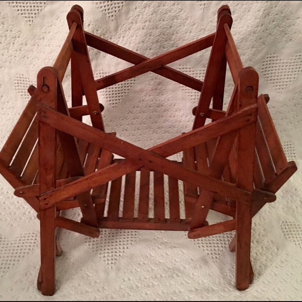 Wooden Baby Doll Glider Swing